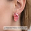 Różowo złote owalne kolczyki sztyfty