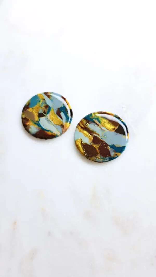 Duże kolorowe kolczyki koła sztyfty