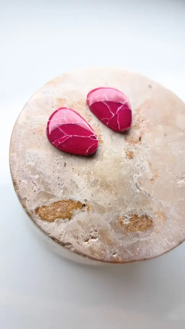 Różowe kolczyki sztyfty