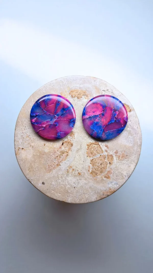 Dostępność (4) Galakryczne okrągłe kolczyki sztyfty