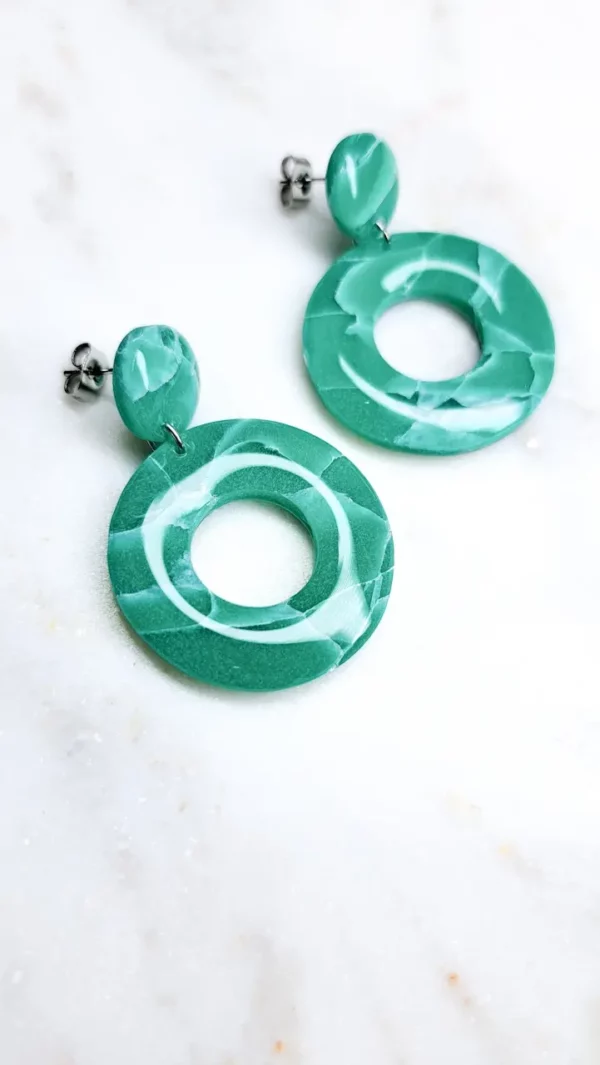 PSX_20240928_202949 Turkusowe okrągłe kolczyki sztyfty