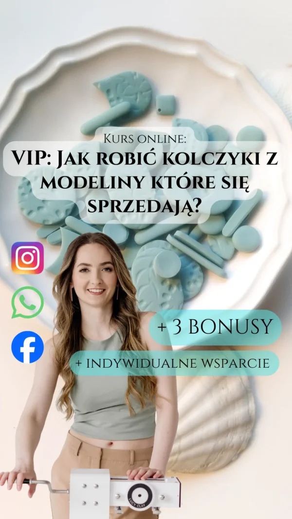 Kurs online: Jak robić kolczyki z modeliny które się sprzedają? + BONUSY (VIP)