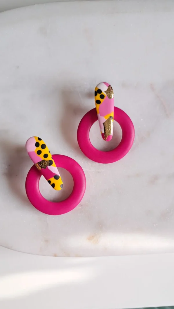 IMG_20251119_121000 Różowe okrągłe kolczyki sztyfty