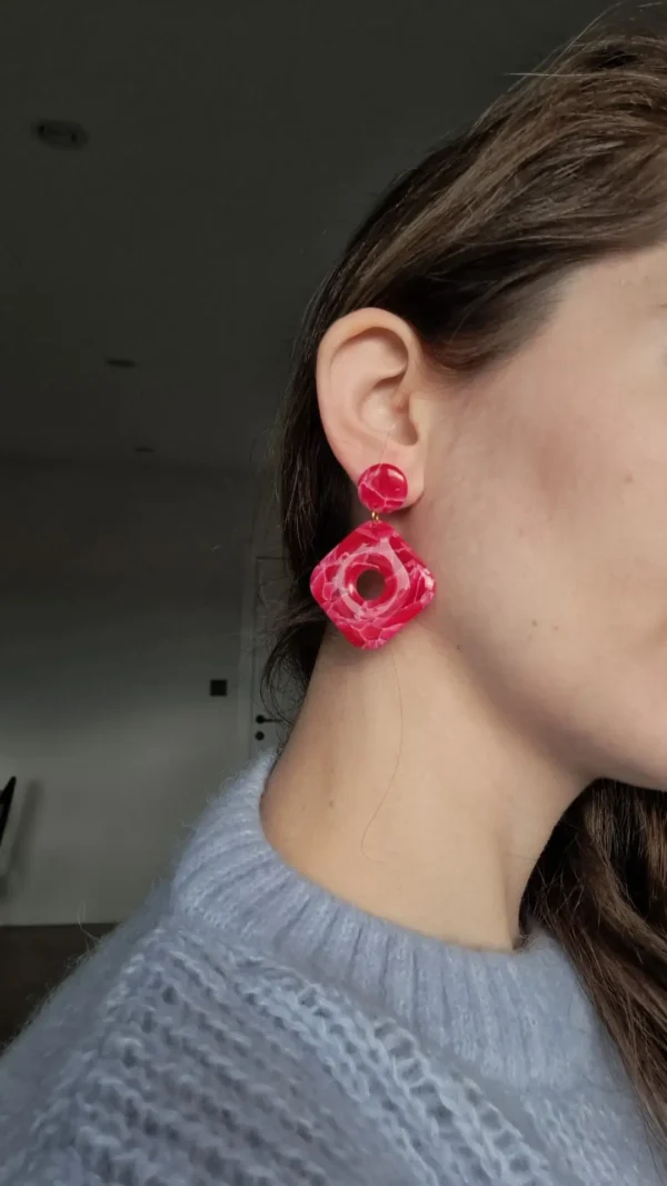 IMG_20251121_122353 Duże wiszące czerwone kolczyki sztyfty