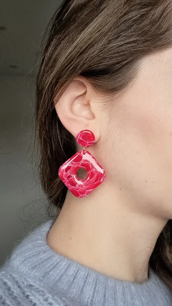 PSX_20251121_151825 Duże wiszące czerwone kolczyki sztyfty