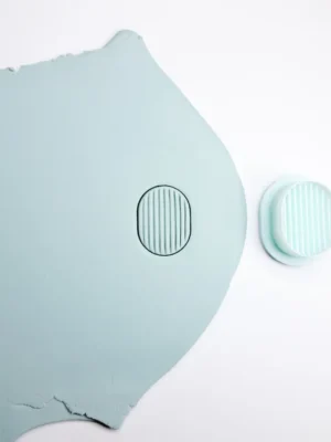 Foremka do gliny lub modeliny - owal w paski 1