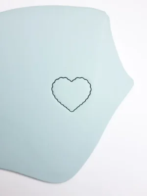 Foremka do gliny lub modeliny - karbowane serce 1