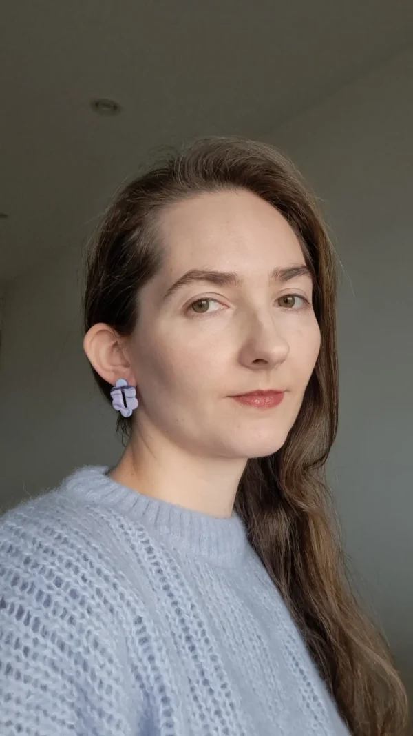 IMG_20251121_123948 Fioletowo różowe kolczyki sztyfty