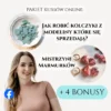 Pakiet kursów online: Jak robić kolczyki z modeliny, które się sprzedają + Mistrzyni marmurków, przezroczysta modelina od A do Z